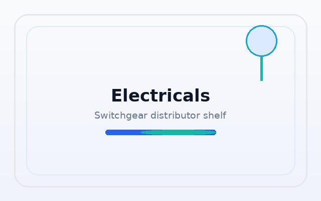 Modular circuit breakers and electrical switchgear on a distributor shelf